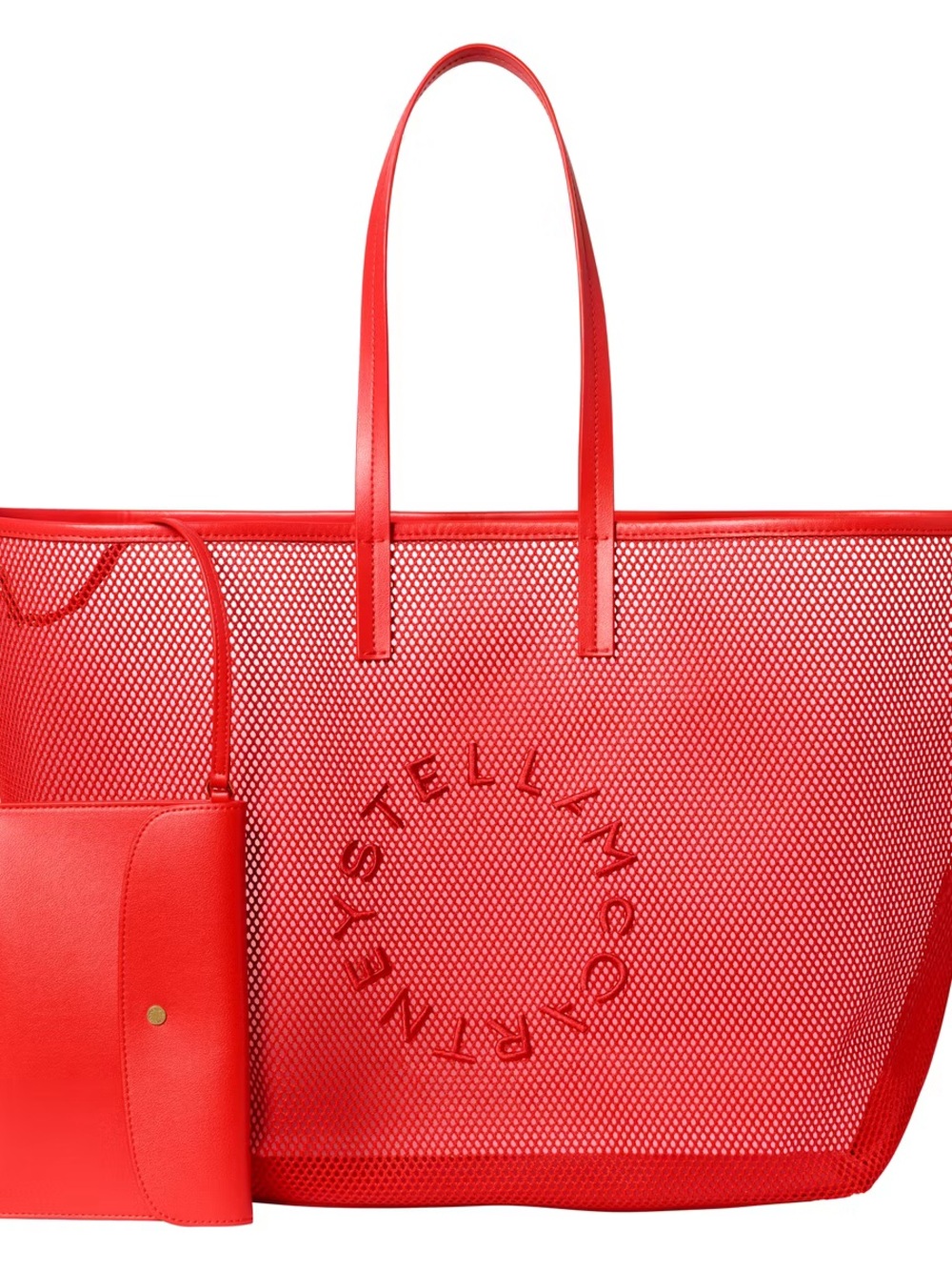 HM x Stella McCartney Red Mesh Tote with Pouch